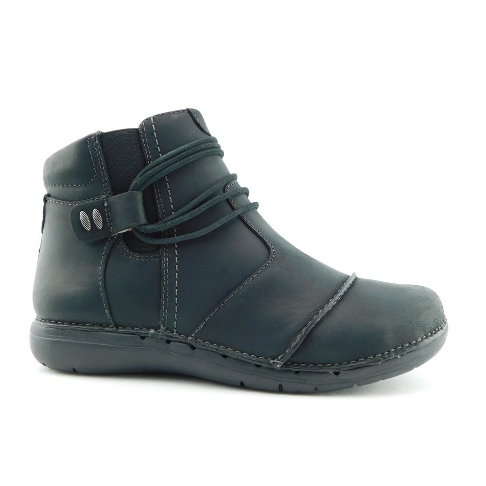 New Clarks Unstructured Un Loop Up Black Leather … - image 2
